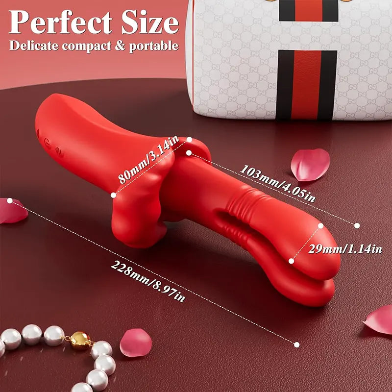 Thrusting Rabbit Vibrator with Lip Teaser
