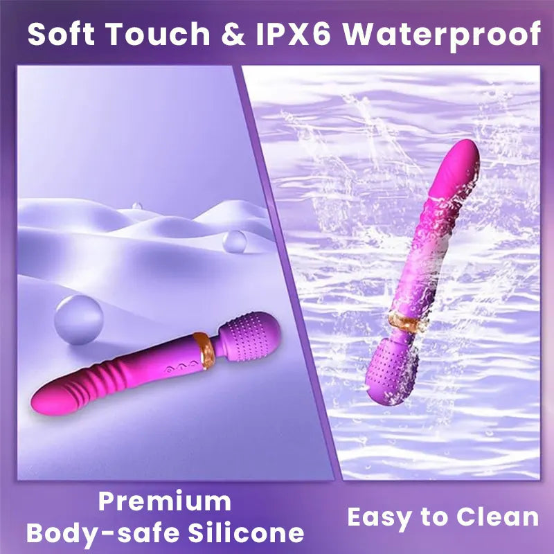 Scepter Vibrator with Thrust Dildo (with Heat Mode)