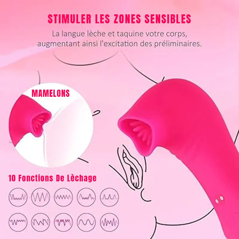 Pink worm-shaped sucking vibrator