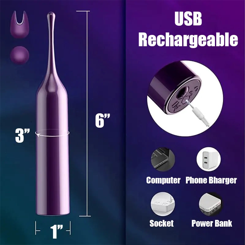 High-Frequency G-Spot Vibrator with Nipple Clamps