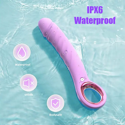 Dildo with finger ring, 8.4-inch G-spot vibrator