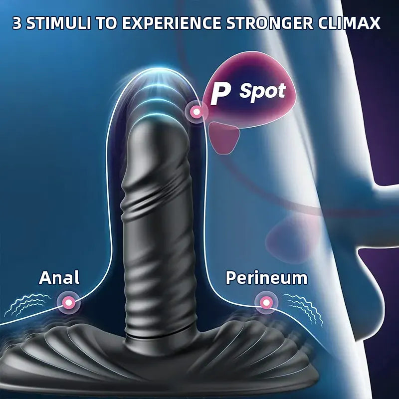 Prostate Massager &amp; Sit-On Vibrator Stimulates G-Spot