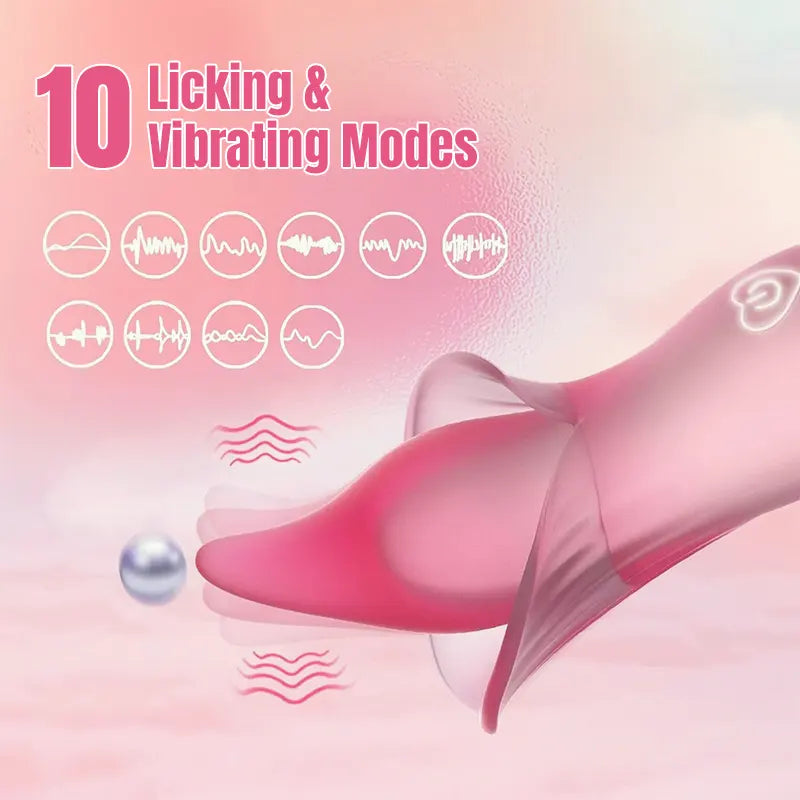 Teasing Tongue Licking Flower Vibrator