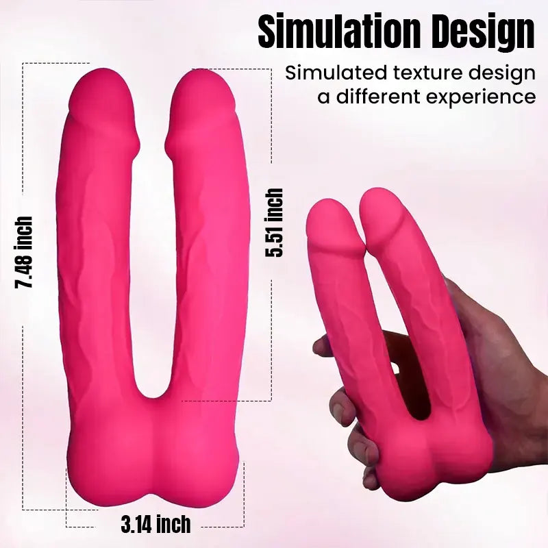 APP Controlled Double Vibrating Dildo for Vaginal &amp; Anal Stimulation