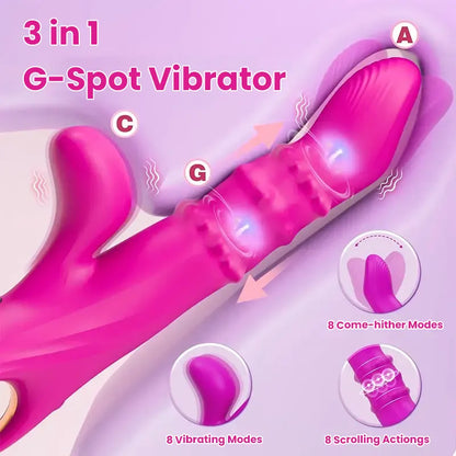 Adorable pink bunny vibrator with eight vibration modes