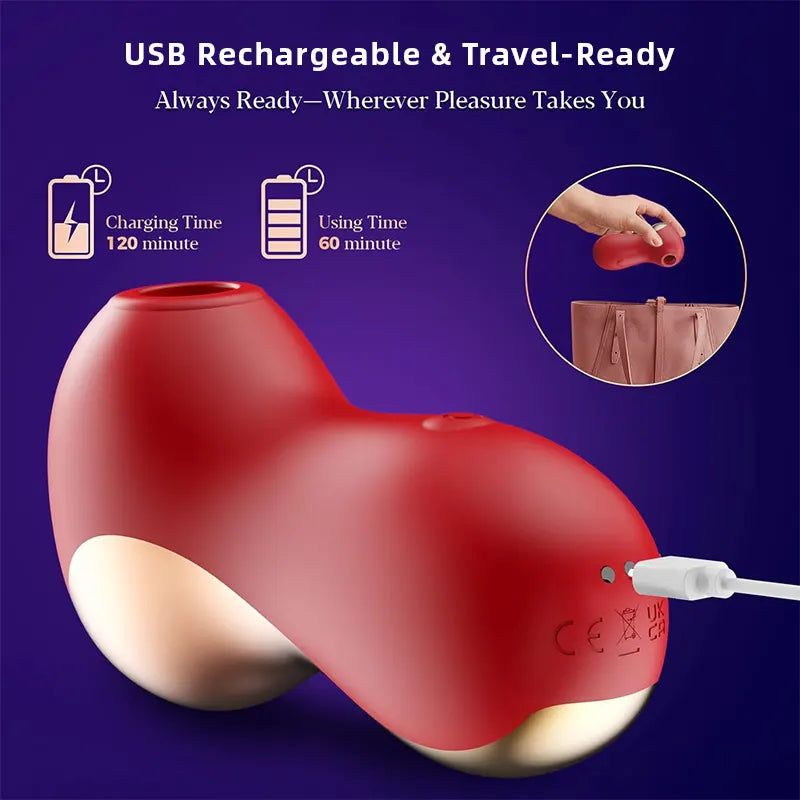 Rose Sucking Vibrator, Clitoris and Nipple Vibration