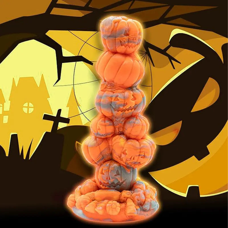 Pumpkin Spice Knot Halloween Suction Cup Fantasy Dildo