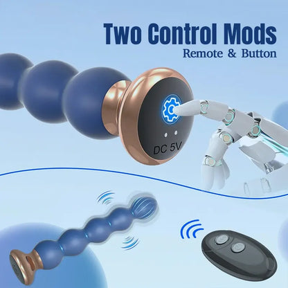 Indigo Dual-Layer Silicone Graduated Anal Plug