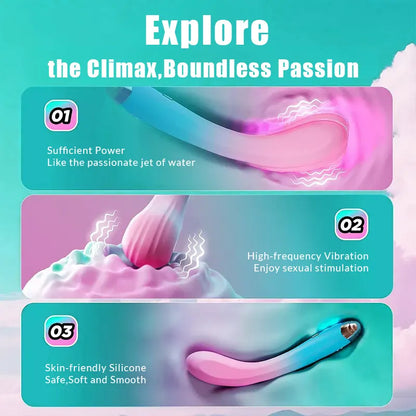 Female G-spot vibrator with 9 wiggling vibration modes