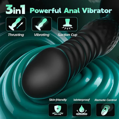 Remote Thrusting Prostate Vibrator Plug