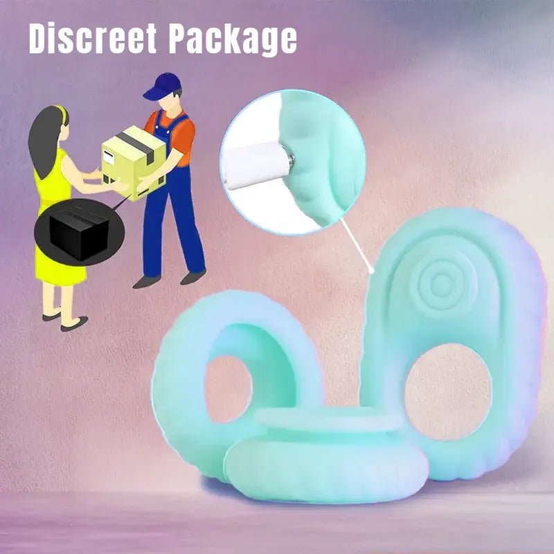 Liquid Silicone Soft Vibrating Cock Ring with Clitoral Stimulator