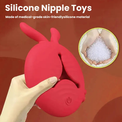 Rabbit Design Vibrator Nipple Clamps Stimulator