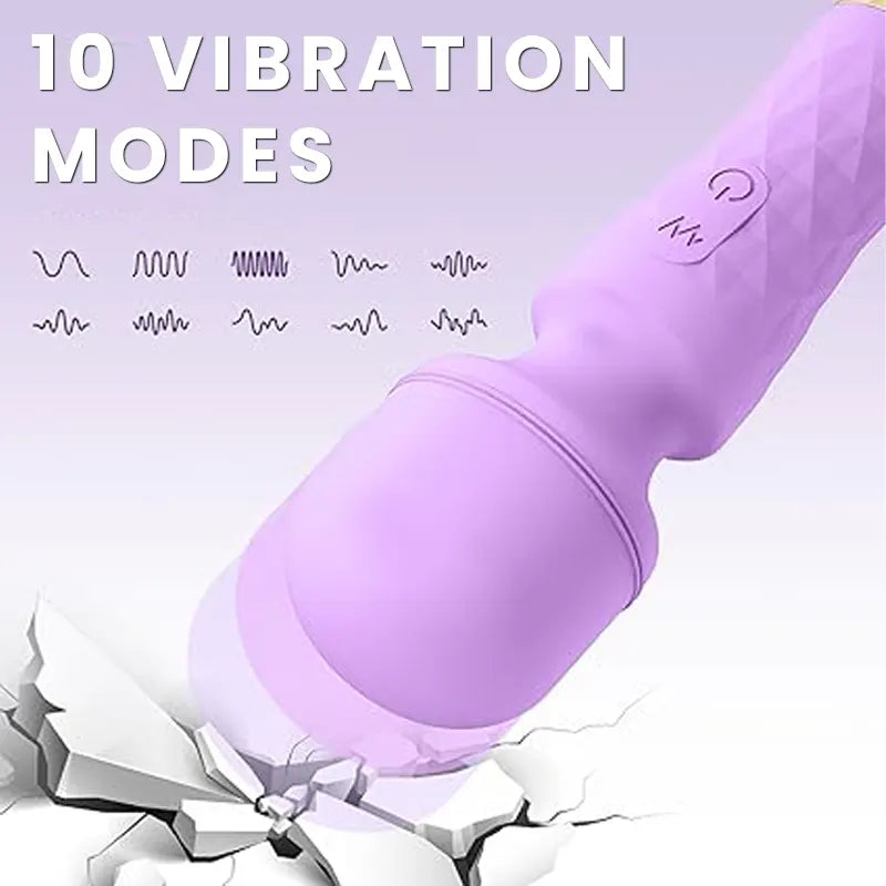 A cute wand vibrator with two vibrating ends