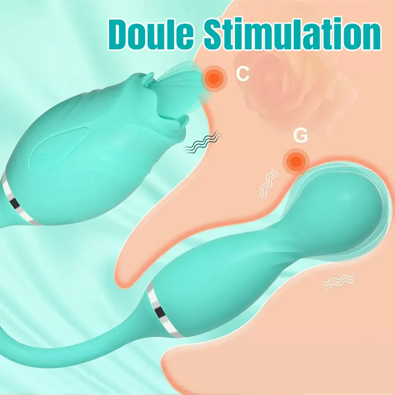 Rose Tongue Clitoral &amp; G-Spot Vibrator