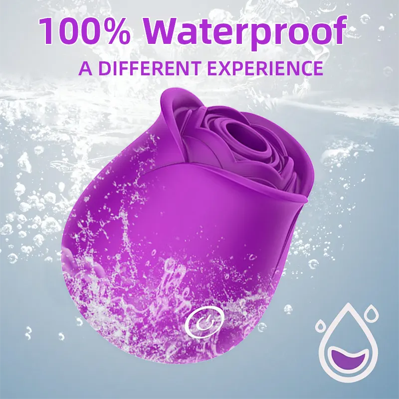 10 Suctions Purple Rose Clit Toy for Women