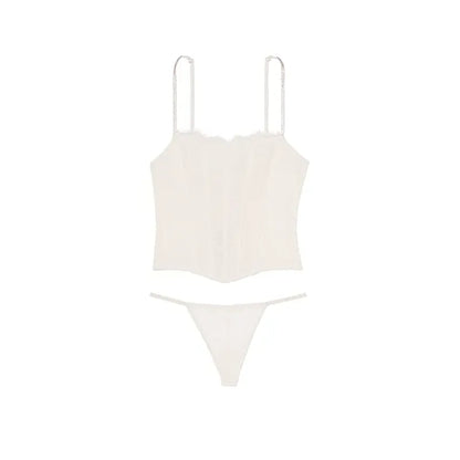 Glitter_Strap_Lace_Corset_Set