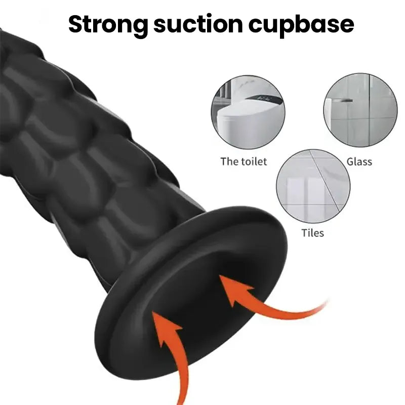 Textured silicone toy with base – perfect for anal play