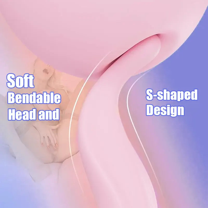 S-shaped precision head pink g-spot vibrator