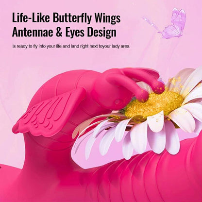 Butterfly Telescopic Vibrating Masturbator - Inyarose