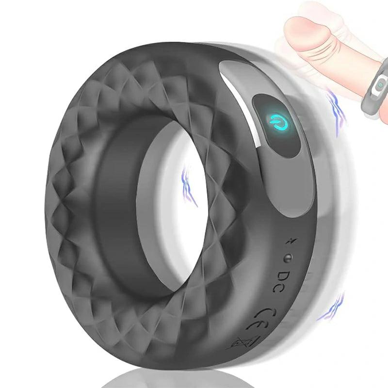 Rechargeable Silicone Vibrating Cock Ring - Inyarose