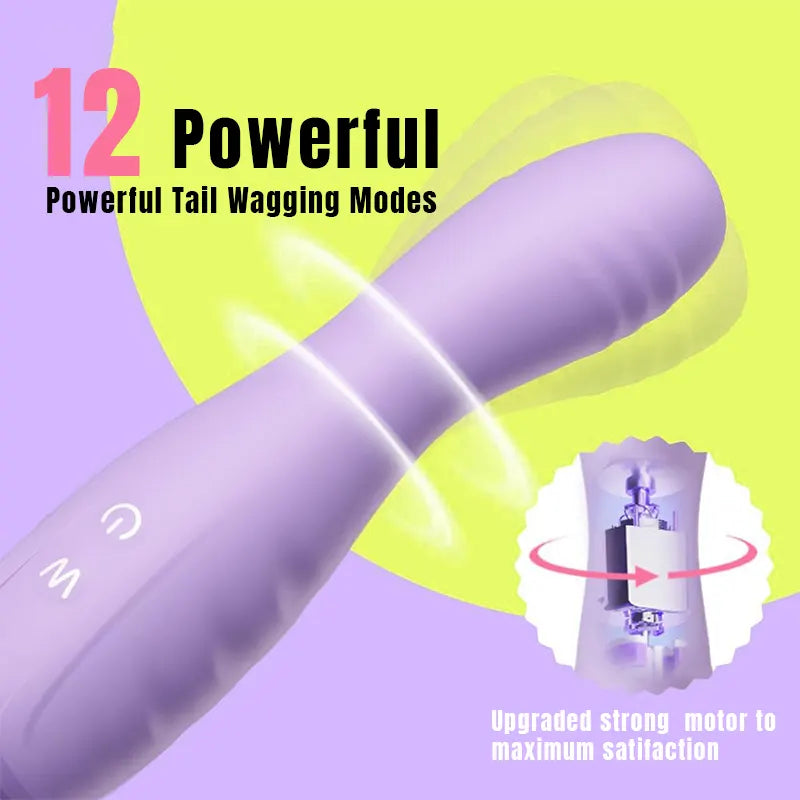 2-in-1 Purple Magic Wand Vibrator
