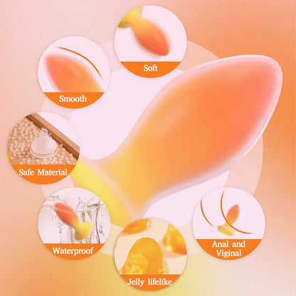 Vibrating Ergonomic Gradient Color Anal Plug