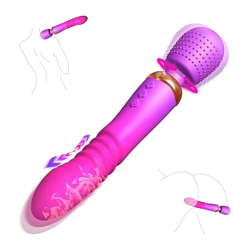 Scepter Vibrator with Thrust Dildo (with Heat Mode)