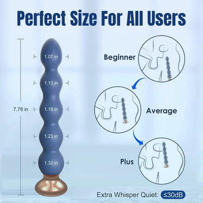 Indigo Dual-Layer Silicone Graduated Anal Plug