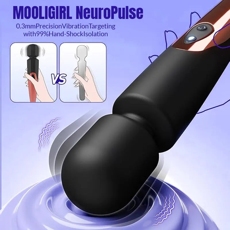 Female Wand Vibrator Elegant Rose Gold