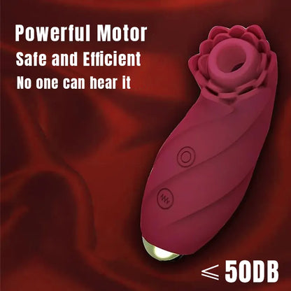 Rose Sucking Vibrating Head Precision Clitoral Stimulator