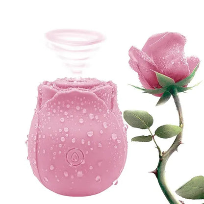 Rose-Shaped Suction Vibrator - 6 Colors