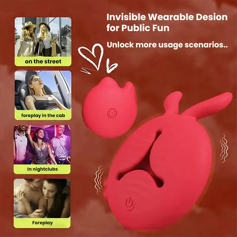 Rabbit Design Vibrator Nipple Clamps Stimulator