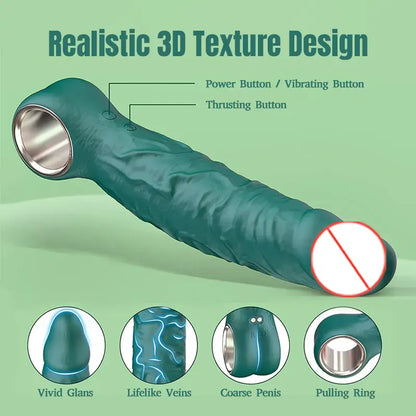 Multi-Function Realistic Thrusting Dildo Vibrator