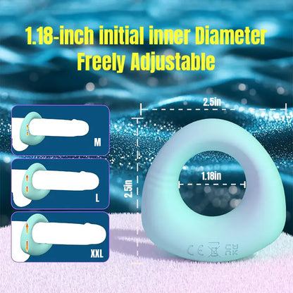 Adorime 3-in-1 Ultra Soft Stretchy Cock Ring