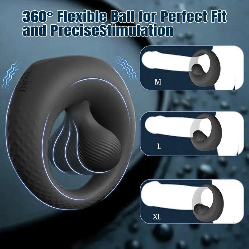 Adjustable Beaded Clitoral Stimulation Vibrating Penis Ring