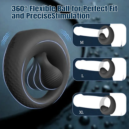 Adjustable Beaded Clitoral Stimulation Vibrating Penis Ring