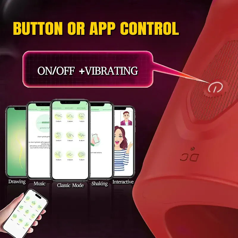 4-in-1 Rose App Open Penis Vibrator