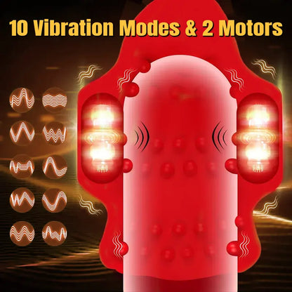 Mouth-Style Vibrating Penis Stroker