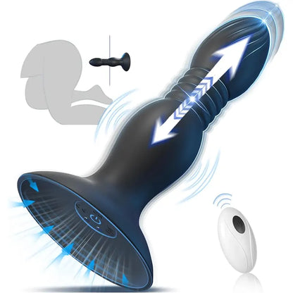 Thrusting Anal Vibrator with Remote Control