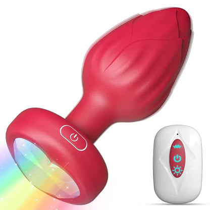 Light-Up Vibrating Silicone Anal Plug