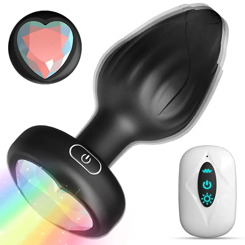 Light-Up Vibrating Silicone Anal Plug