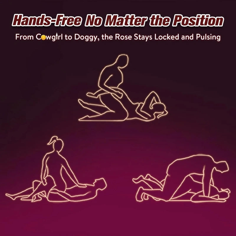 Remote-Controlled Vibrating Rose Cock Ring
