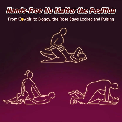 Remote-Controlled Vibrating Rose Cock Ring