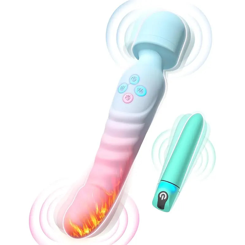 Heated Wand and Bullet Vibrator Set
