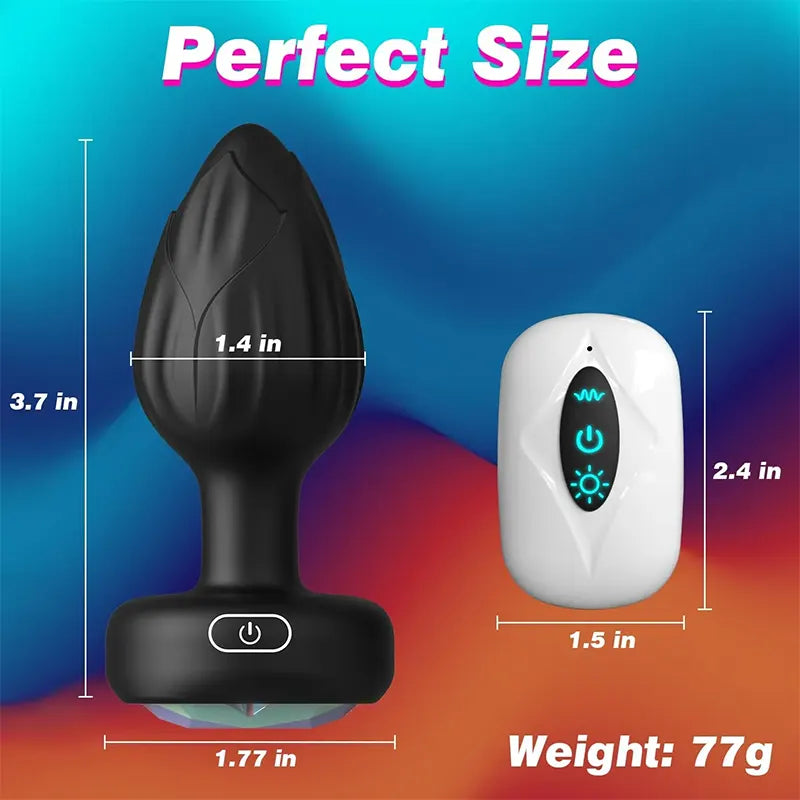 Light-Up Vibrating Silicone Anal Plug