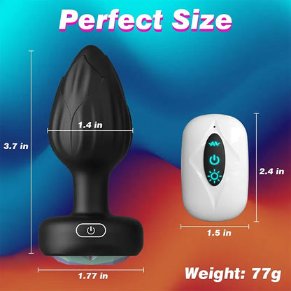 Light-Up Vibrating Silicone Anal Plug