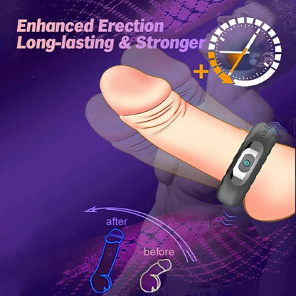Rechargeable Silicone Vibrating Cock Ring - Inyarose