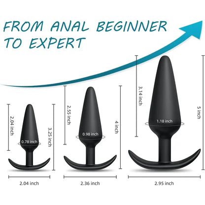 Silicone Anal Plug Training Set