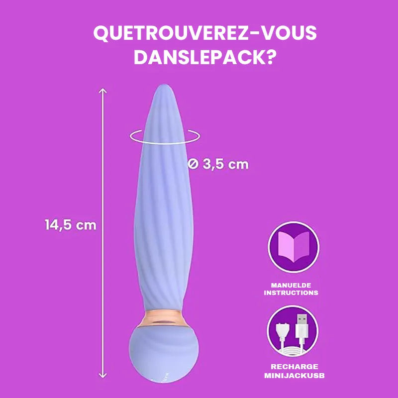 Female spindle-shaped anal vibrator with 7 vibrations