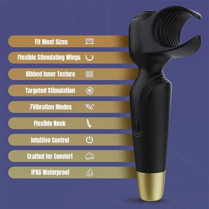 2-in-1 Wand Vibrator for Men and Couples